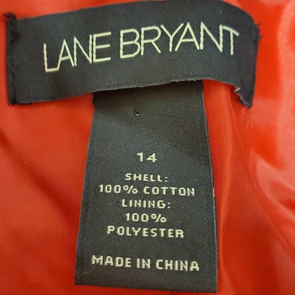 #239 Lane Bryant Red Dress Jacket Blazer Size 14 - Picture 5 of 6